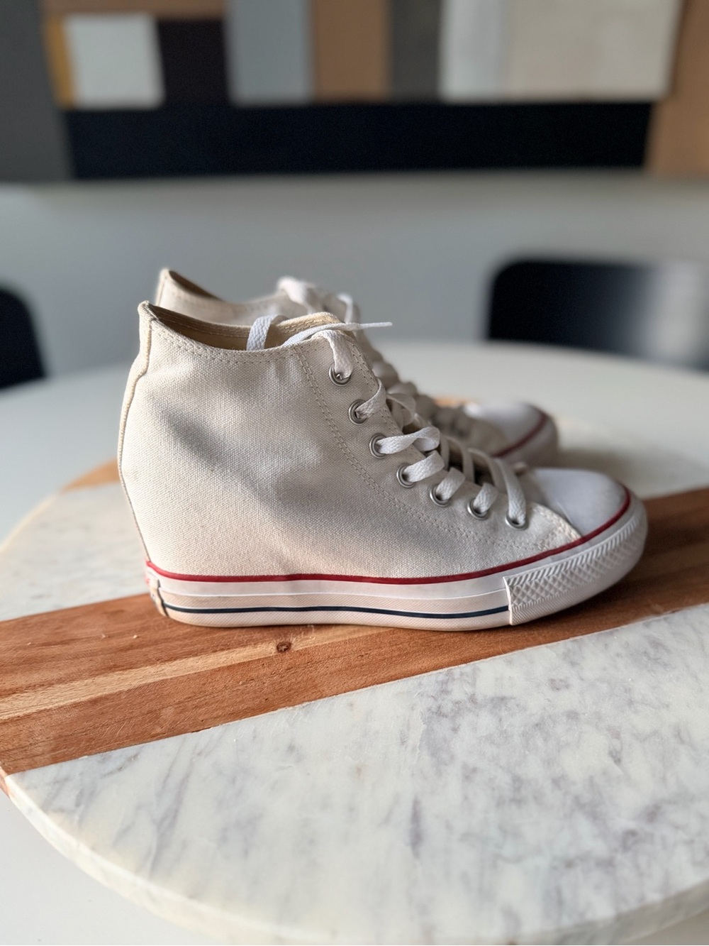 Converse Canvas Wedge High-Top Sneakers
